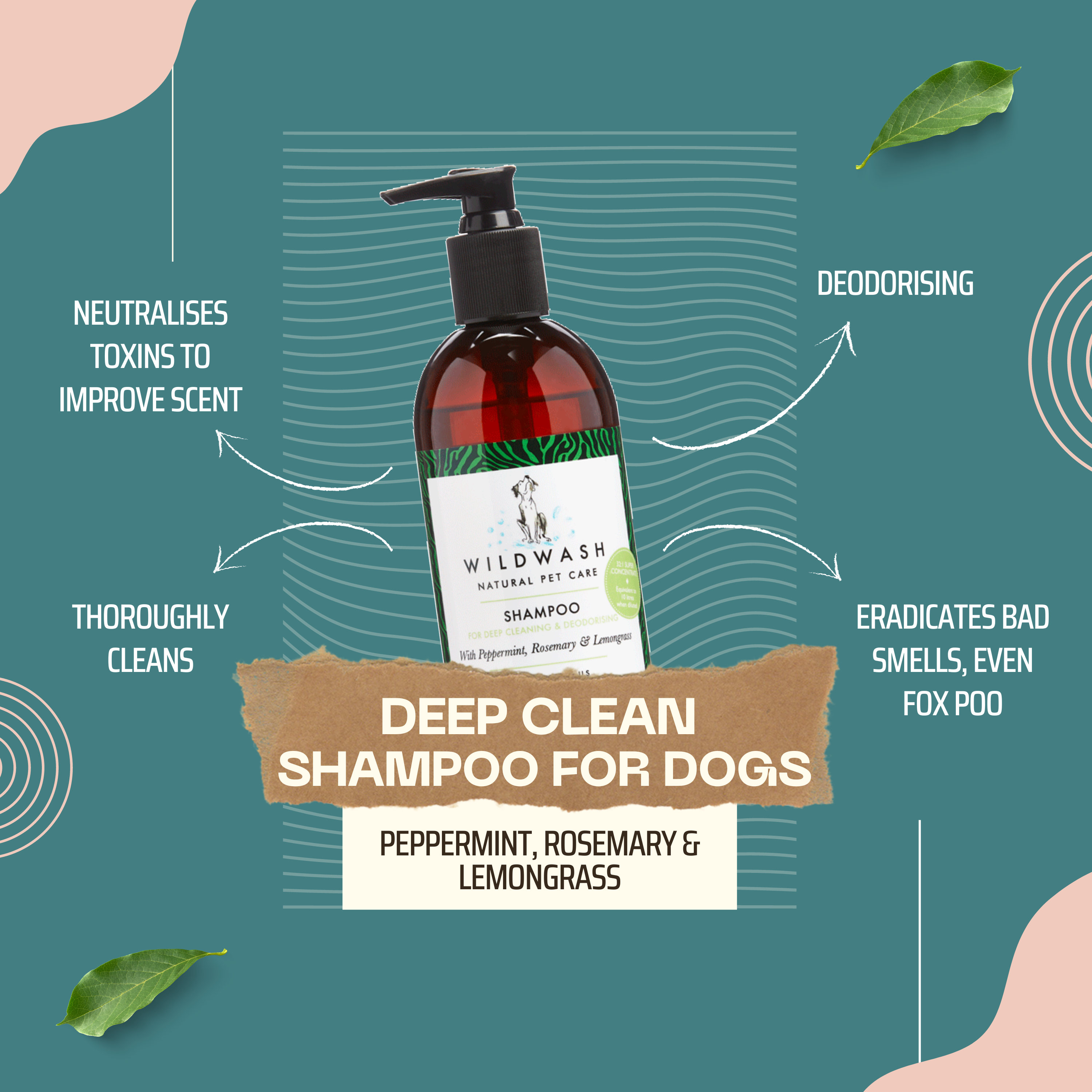 WildWash Deep Cleaning/Deodorising shampoo 300ml