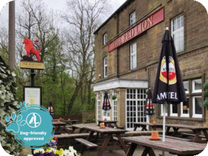 A photo of the Red Lion pub in Barnsley, a dog friendly pub in a blog post about 10 dog friendly pubs in Barnsley and Wakefield by sure4pets, raw food specialists.