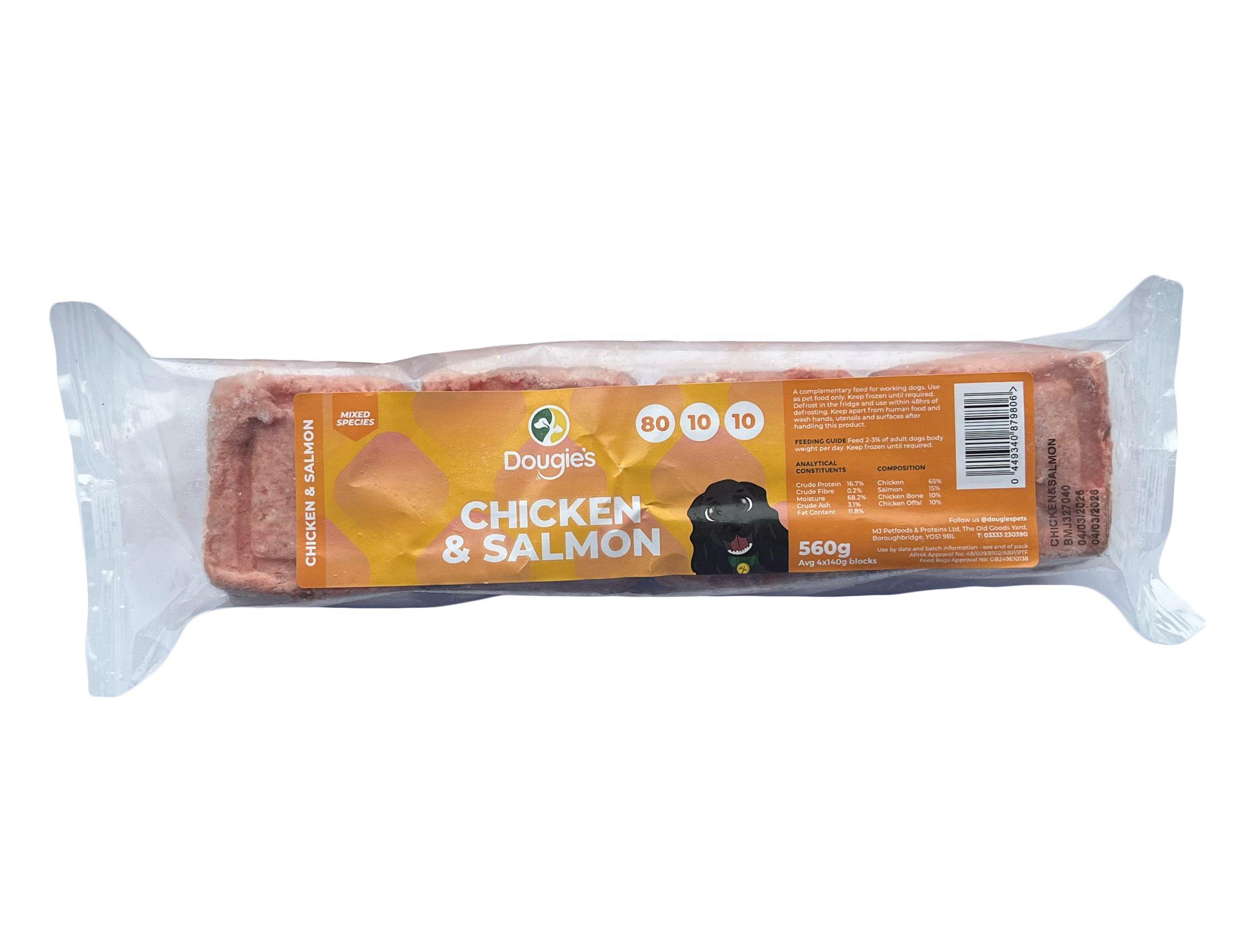 Dougies Chicken & Salmon 560g (4 x 140g)