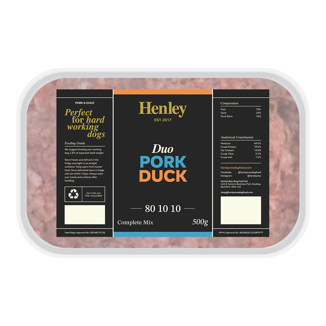 Henleys Pork & Duck 80/10/10